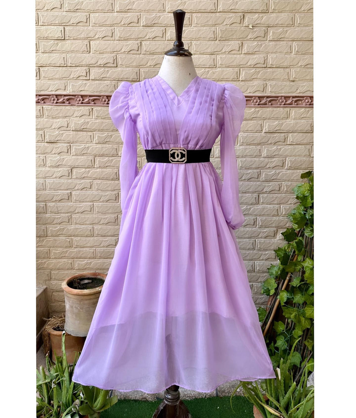 Lilac Dream Chiffon Frock