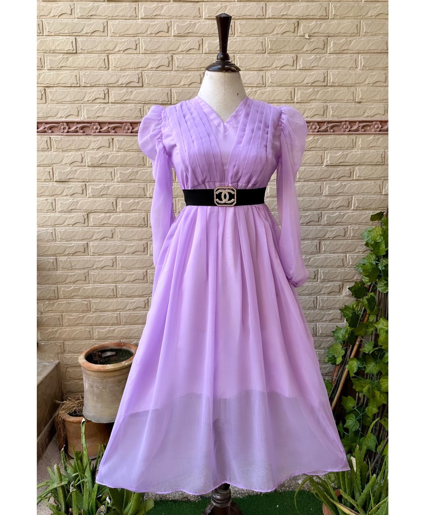 Lilac Dream Chiffon Frock