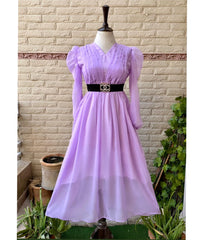 Lilac Dream Chiffon Frock