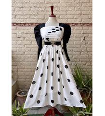 Polka Style Frock with Chain Belt