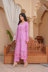 Lilac Luxury Embroidered 2-Piece Lawn Suit