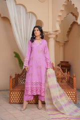 Lilac Luxury Embroidered 2-Piece Lawn Suit