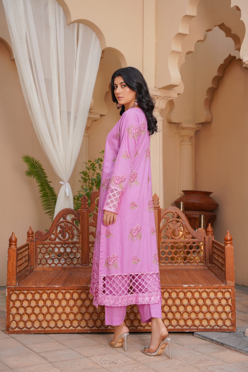 Lilac Luxury Embroidered 2-Piece Lawn Suit